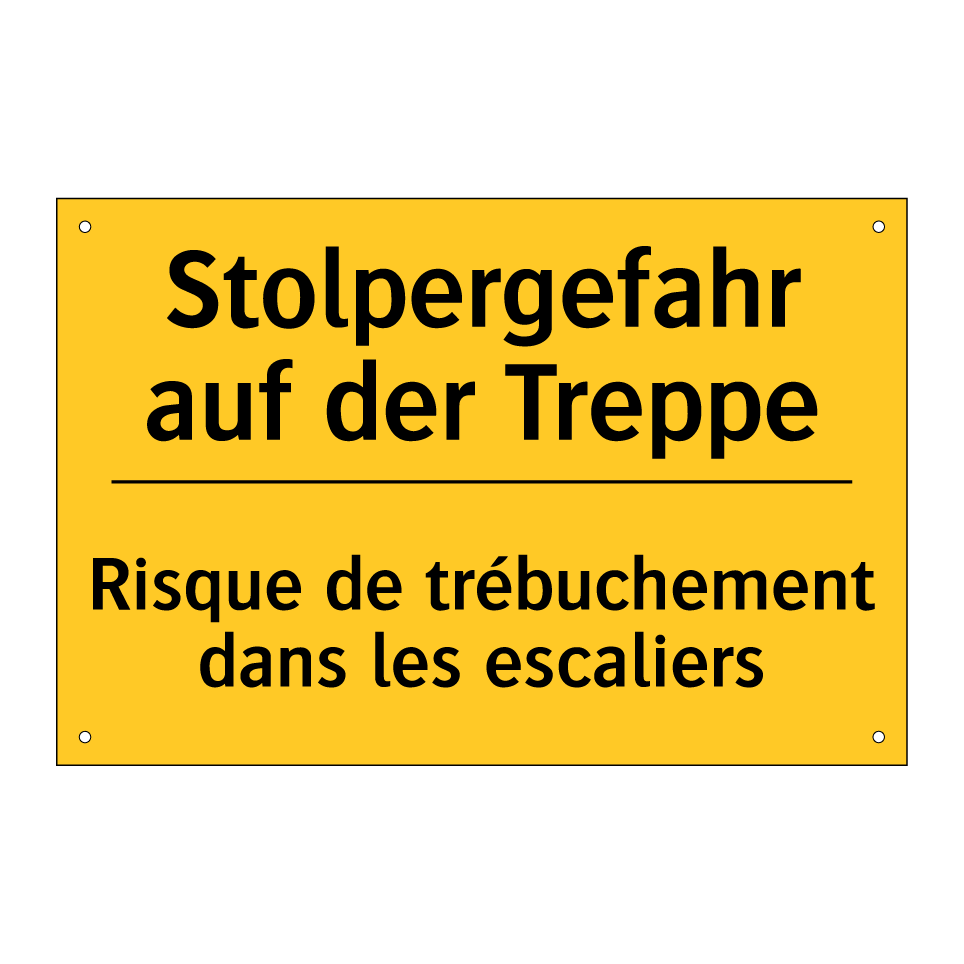 Stolpergefahr auf der Treppe - Risque de trébuchement dans les  /.../