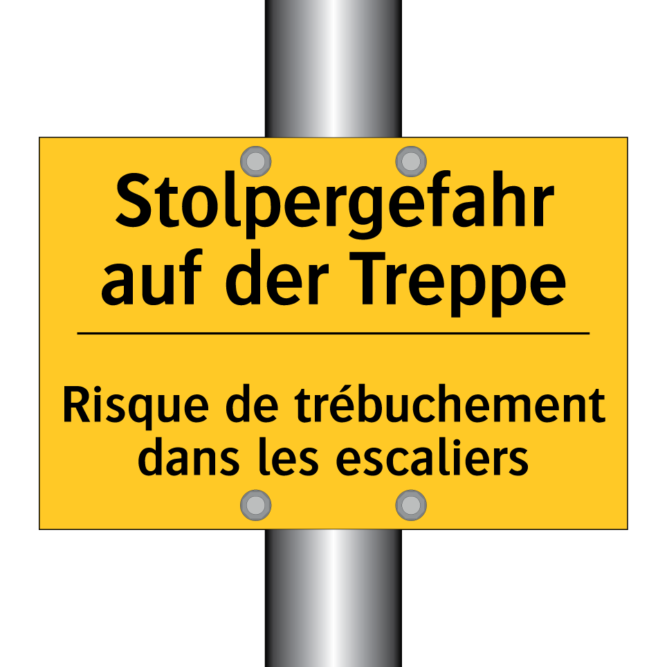 Stolpergefahr auf der Treppe - Risque de trébuchement dans les  /.../