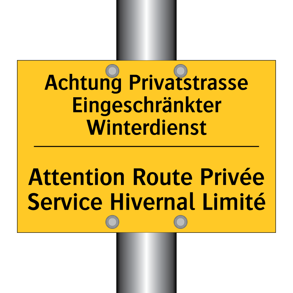 Achtung Privatstrasse Eingeschränkter  /.../ - Attention Route Privée Service  /.../