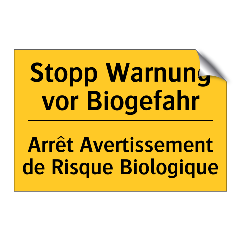 Stopp Warnung vor Biogefahr - Arrêt Avertissement de Risque  /.../