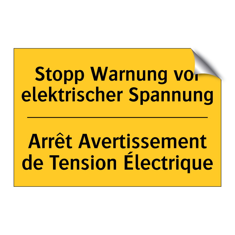 Stopp Warnung vor elektrischer  /.../ - Arrêt Avertissement de Tension  /.../