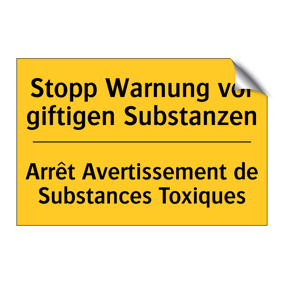 Stopp Warnung vor giftigen Substanzen /.../ - Arrêt Avertissement de Substances  /.../