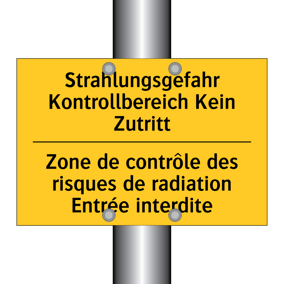 Strahlungsgefahr Kontrollbereich  /.../ - Zone de contrôle des risques de  /.../