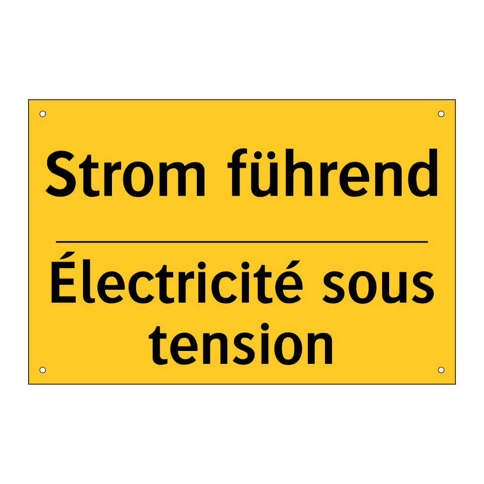 Strom führend - Électricité sous tension