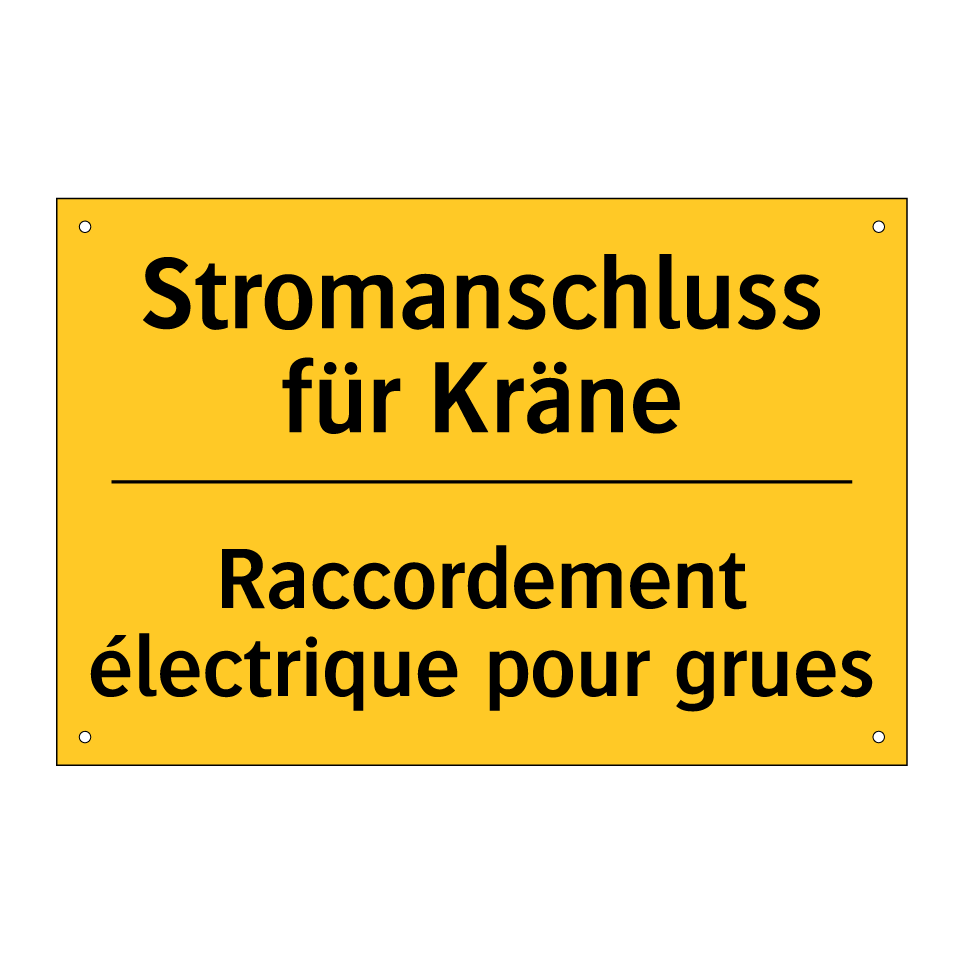 Stromanschluss für Kräne - Raccordement électrique pour grues /.../