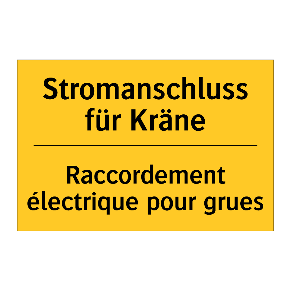 Stromanschluss für Kräne - Raccordement électrique pour grues /.../