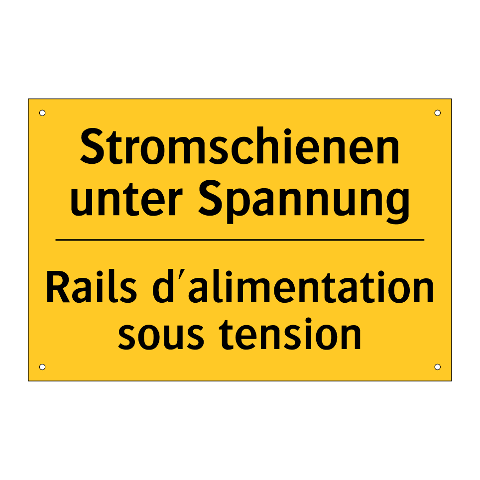 Stromschienen unter Spannung - Rails d'alimentation sous tension /.../