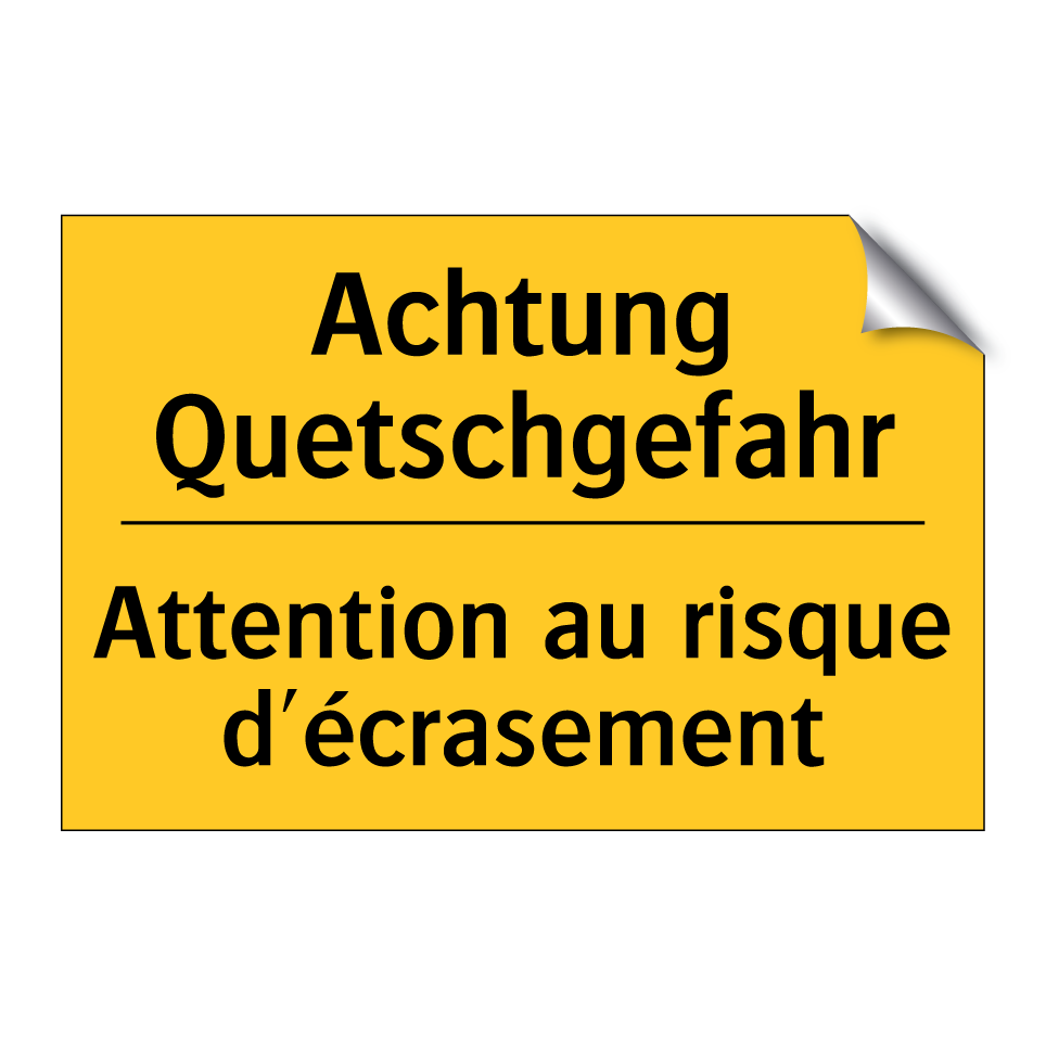 Achtung Quetschgefahr - Attention au risque d'écrasement /.../