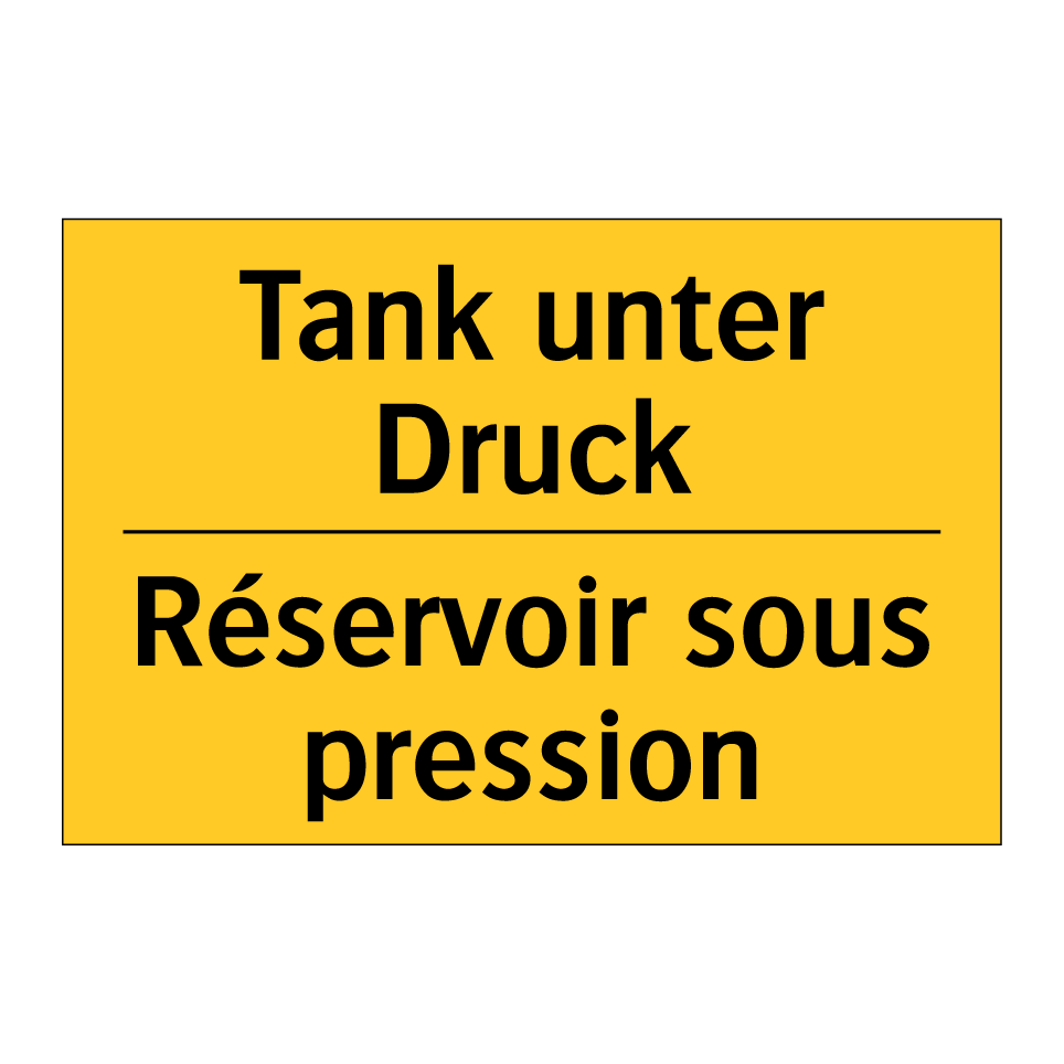 Tank unter Druck - Réservoir sous pression