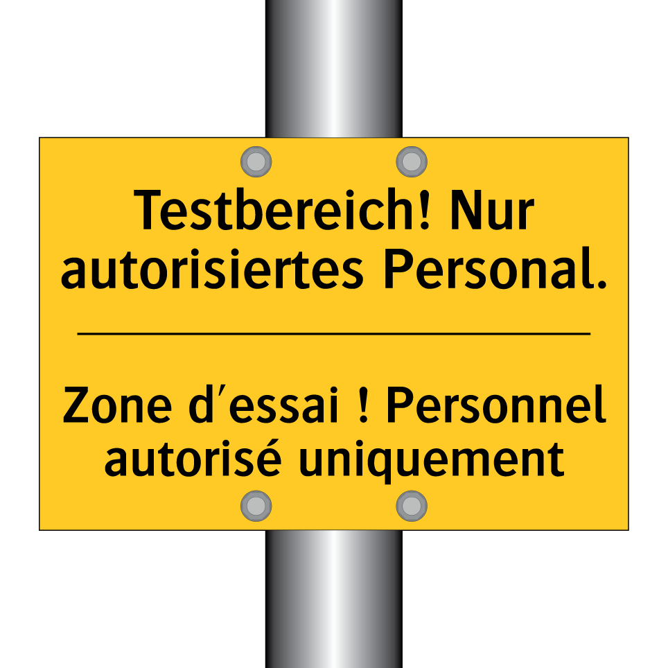 Testbereich! Nur autorisiertes  /.../ - Zone d'essai ! Personnel autorisé  /.../