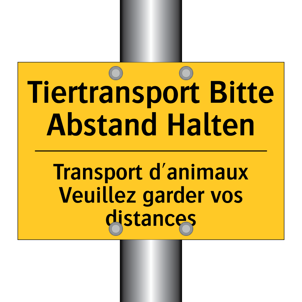 Tiertransport Bitte Abstand Halten /.../ - Transport d'animaux Veuillez garder  /.../