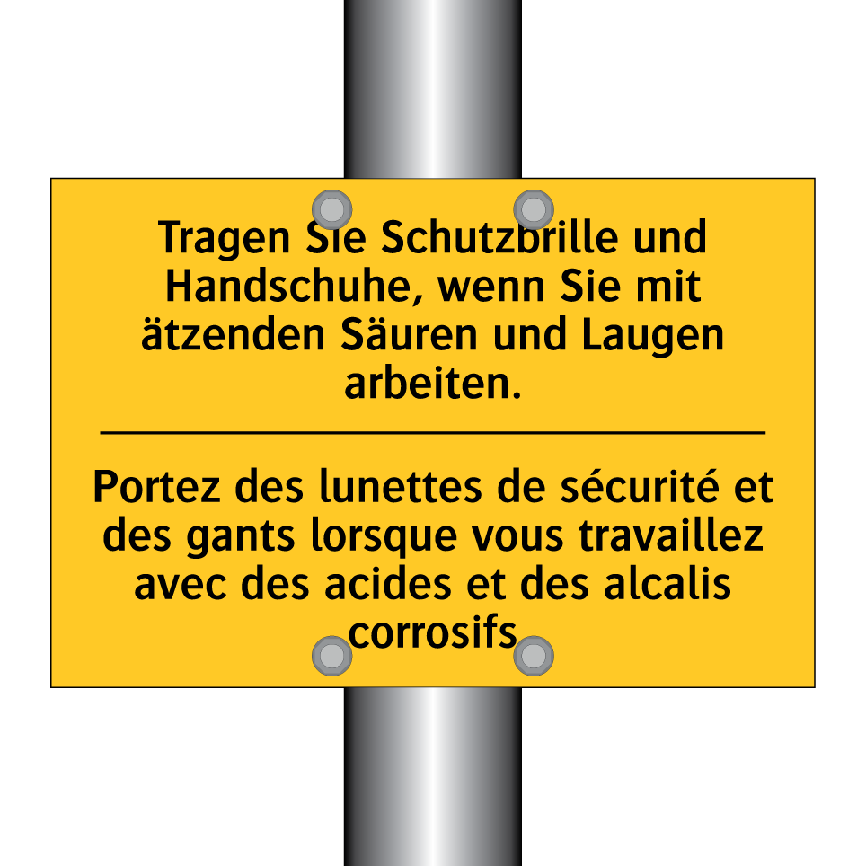 Tragen Sie Schutzbrille und Handschuhe,  /.../ - Portez des lunettes de sécurité  /.../