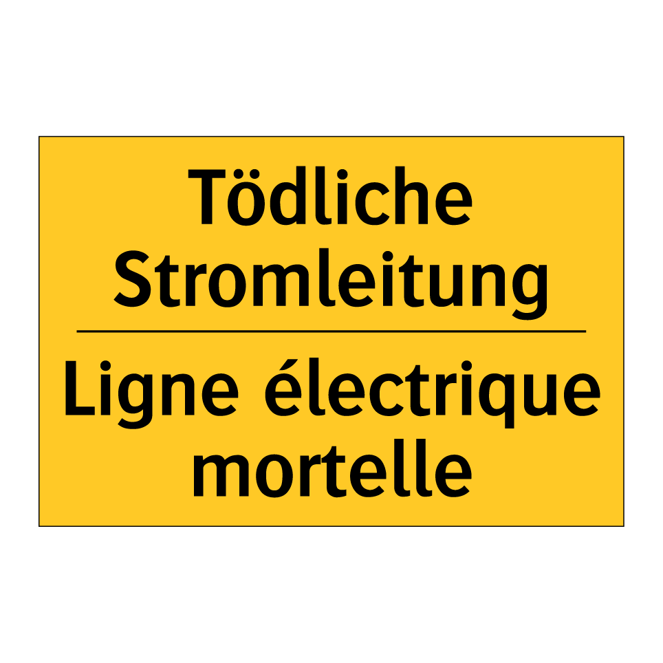 Tödliche Stromleitung - Ligne électrique mortelle