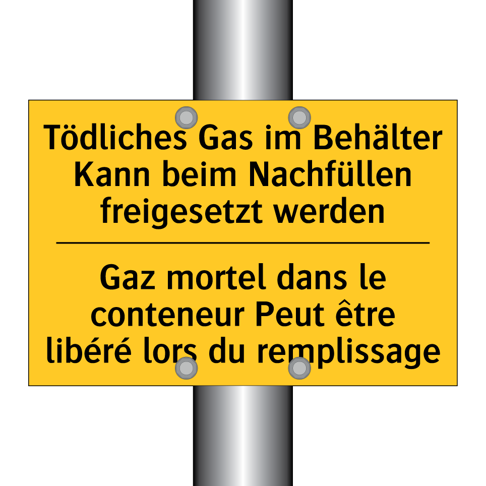 Tödliches Gas im Behälter Kann  /.../ - Gaz mortel dans le conteneur Peut  /.../