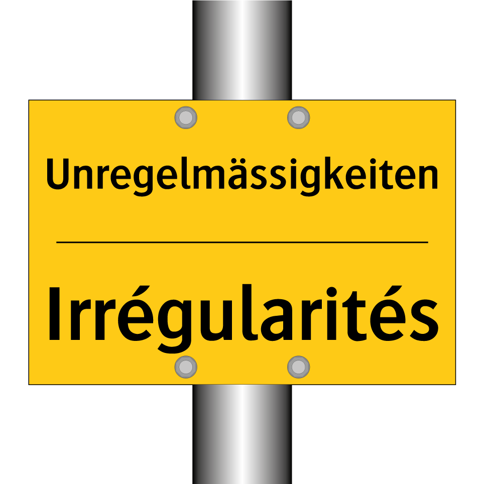 Unregelmässigkeiten - Irrégularités