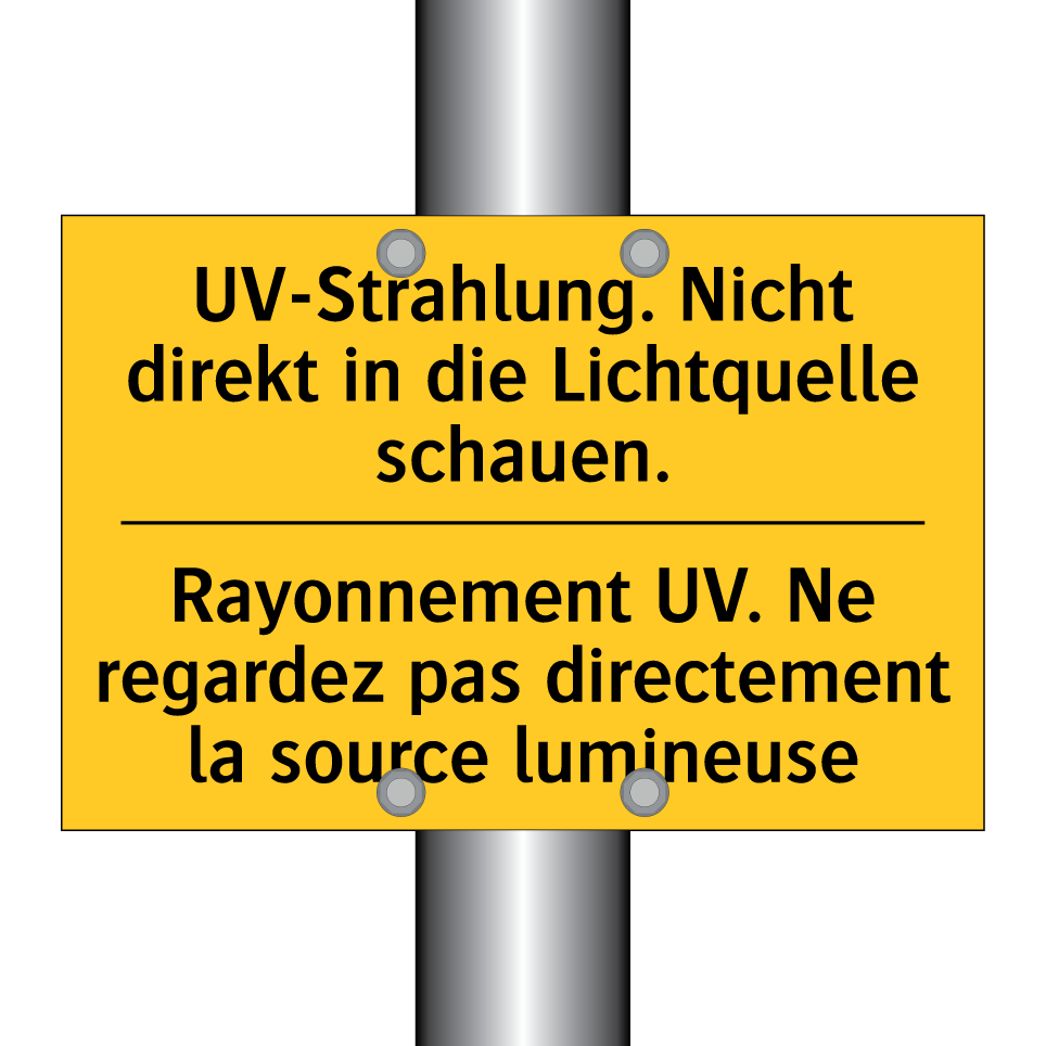 UV-Strahlung. Nicht direkt in  /.../ - Rayonnement UV. Ne regardez pas  /.../