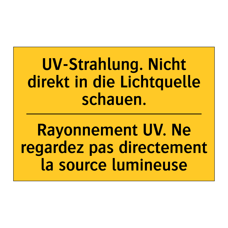 UV-Strahlung. Nicht direkt in  /.../ - Rayonnement UV. Ne regardez pas  /.../
