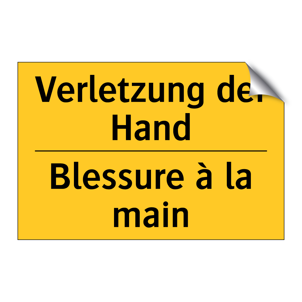 Verletzung der Hand - Blessure à la main