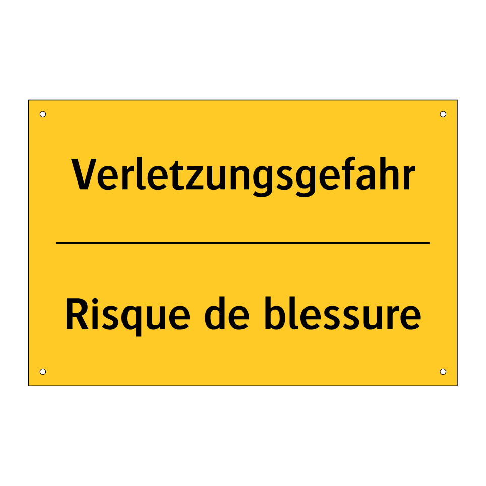 Verletzungsgefahr - Risque de blessure
