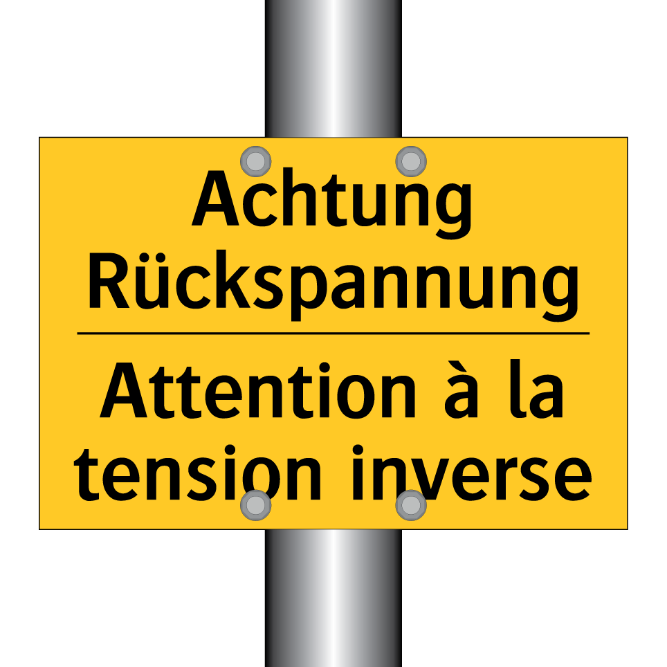 Achtung Rückspannung - Attention à la tension inverse