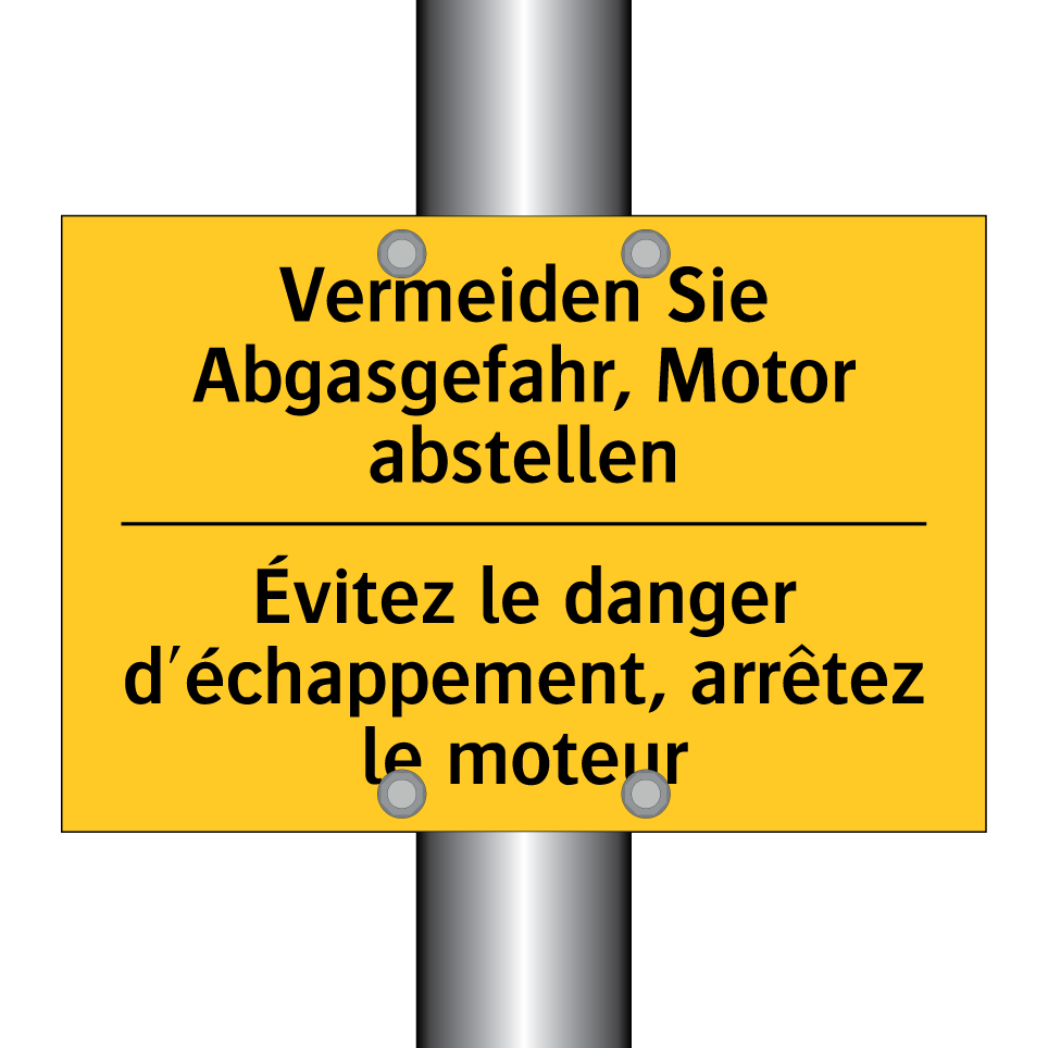 Vermeiden Sie Abgasgefahr, Motor  /.../ - Évitez le danger d'échappement,  /.../