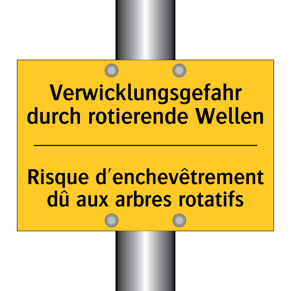 Verwicklungsgefahr durch rotierende  /.../ - Risque d'enchevêtrement dû aux  /.../