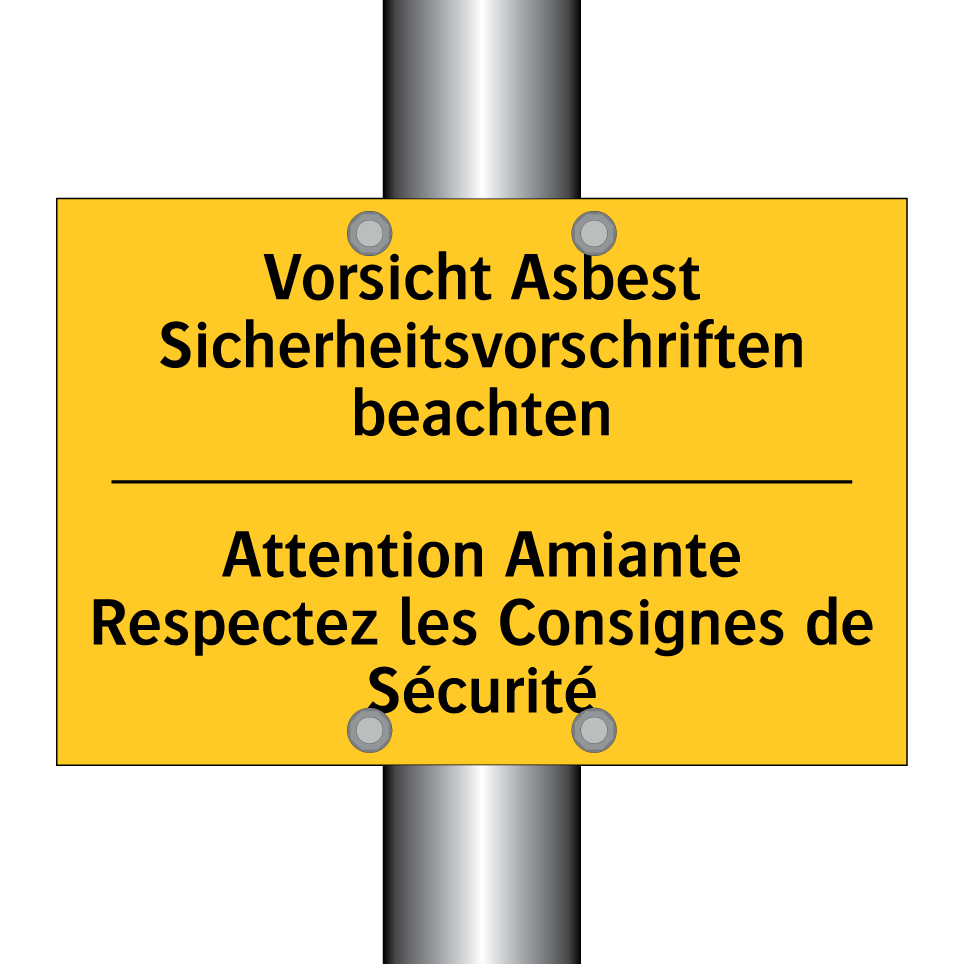 Vorsicht Asbest Sicherheitsvorschriften  /.../ - Attention Amiante Respectez les  /.../