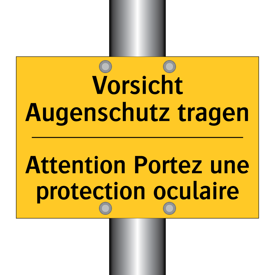 Vorsicht Augenschutz tragen - Attention Portez une protection  /.../