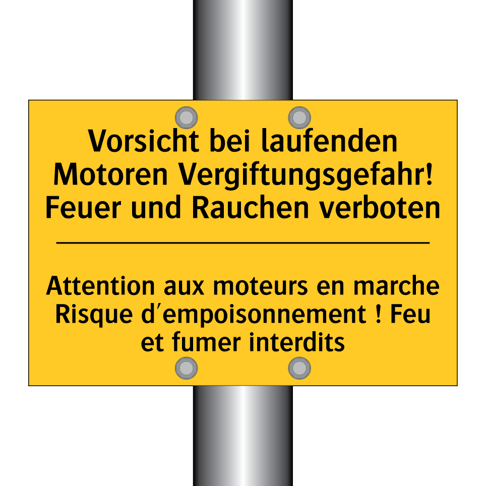 Vorsicht bei laufenden Motoren  /.../ - Attention aux moteurs en marche  /.../
