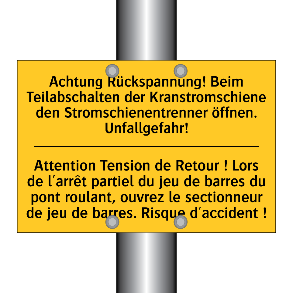 Achtung Rückspannung! Beim Teilabschalten  /.../ - Attention Tension de Retour !  /.../