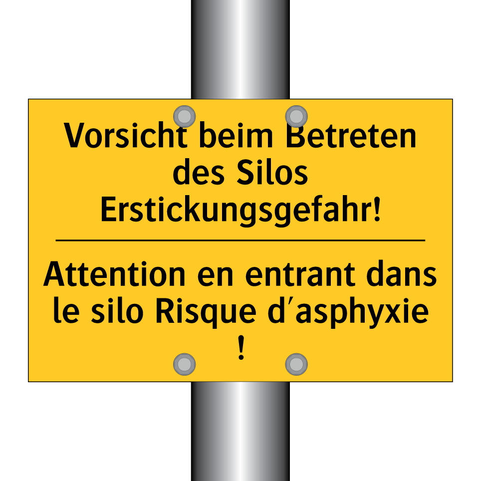 Vorsicht beim Betreten des Silos  /.../ - Attention en entrant dans le silo  /.../