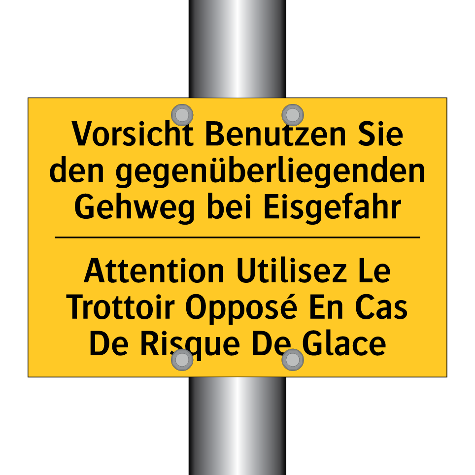Vorsicht Benutzen Sie den gegenüberliegenden  /.../ - Attention Utilisez Le Trottoir  /.../