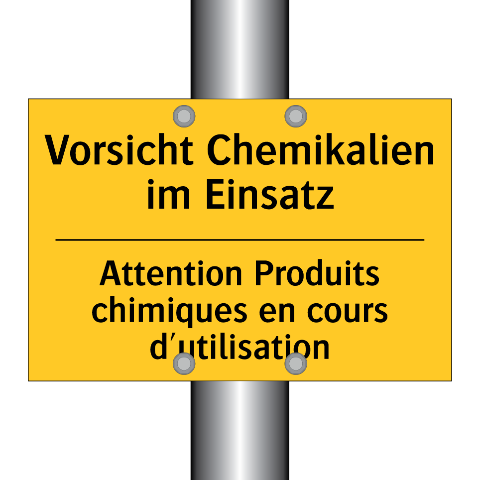 Vorsicht Chemikalien im Einsatz /.../ - Attention Produits chimiques en  /.../