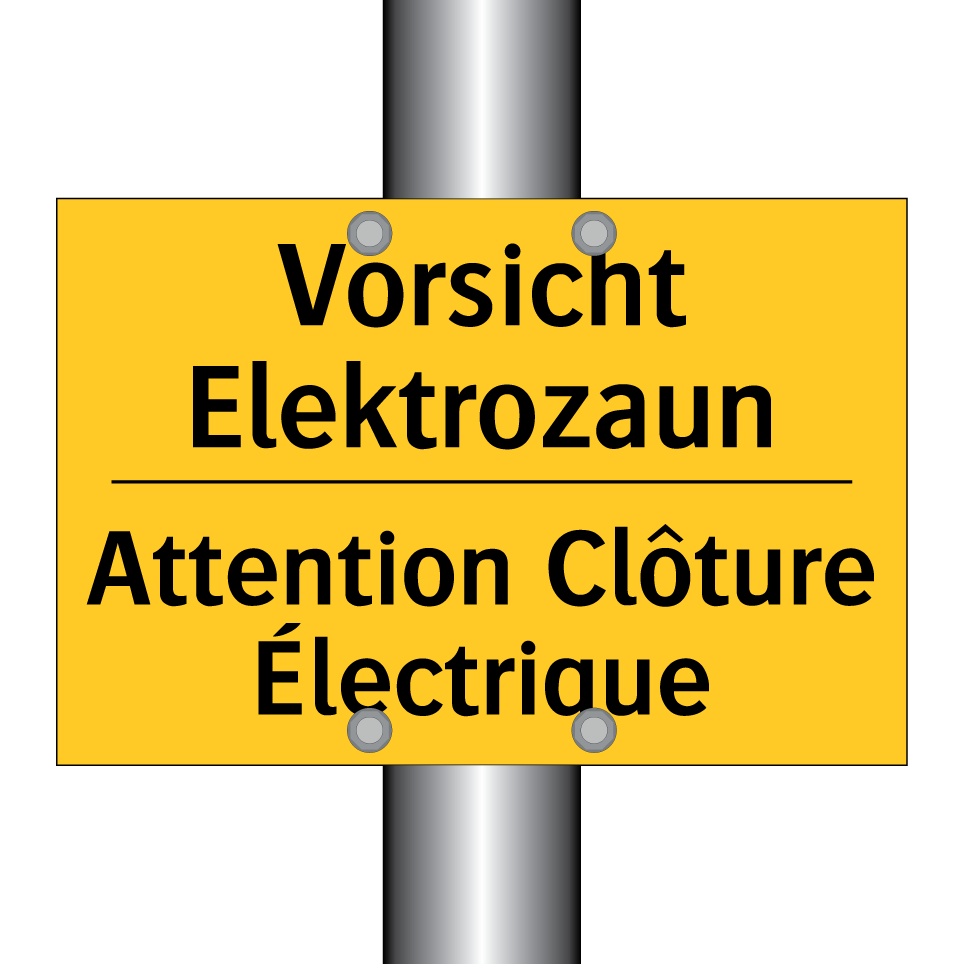 Vorsicht Elektrozaun - Attention Clôture Électrique