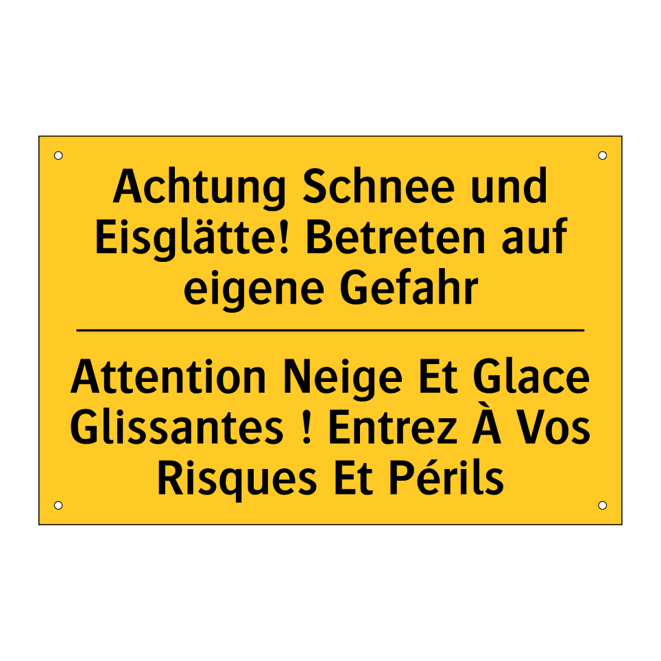 Achtung Schnee und Eisglätte!  /.../ - Attention Neige Et Glace Glissantes  /.../