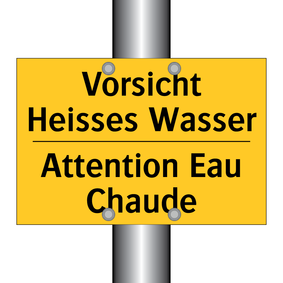 Vorsicht Heisses Wasser - Attention Eau Chaude