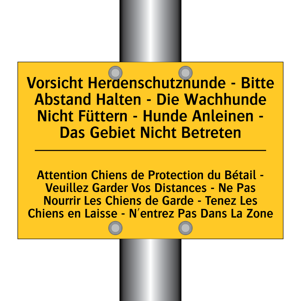 Vorsicht Herdenschutzhunde - Bitte  /.../ - Attention Chiens de Protection  /.../