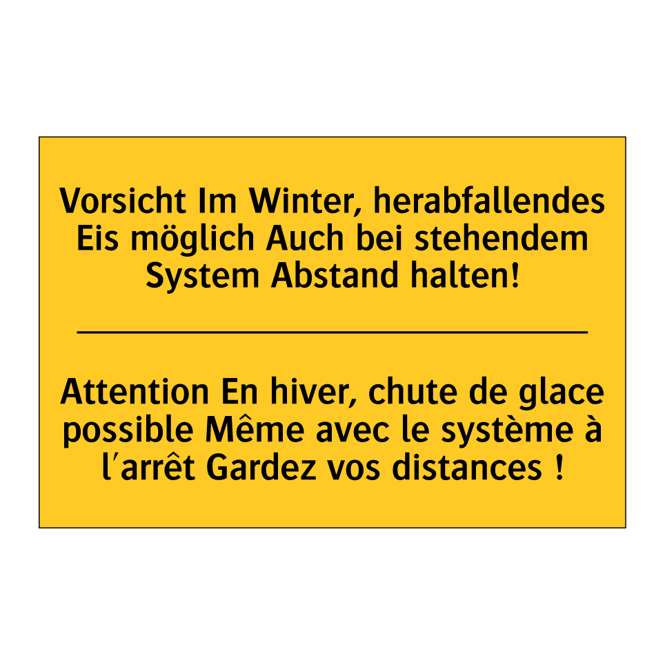 Vorsicht Im Winter, herabfallendes  /.../ - Attention En hiver, chute de glace  /.../