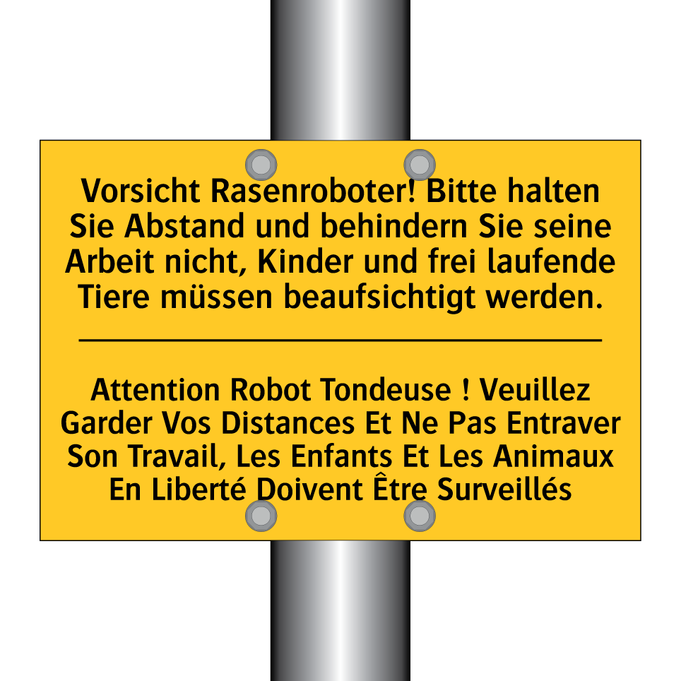 Vorsicht Rasenroboter! Bitte halten  /.../ - Attention Robot Tondeuse ! Veuillez  /.../