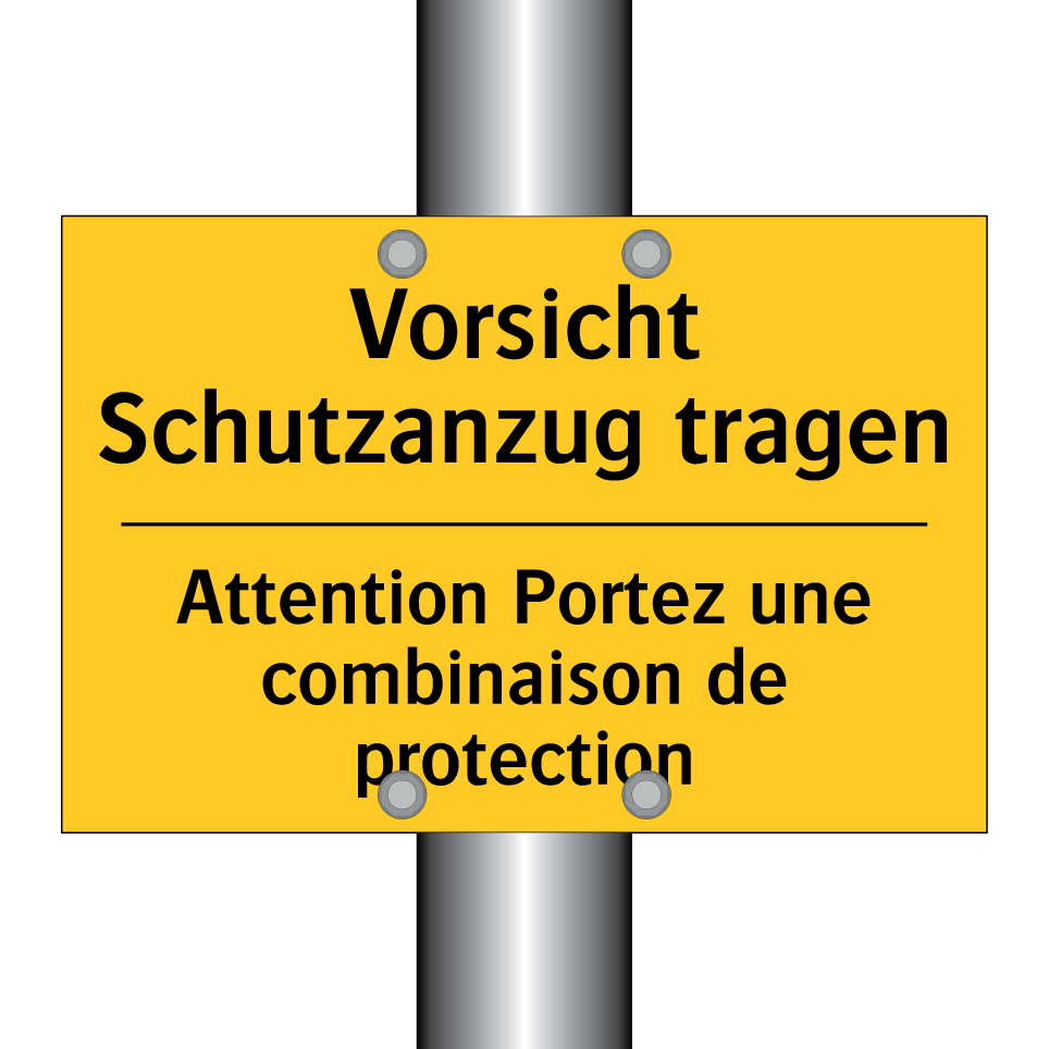 Vorsicht Schutzanzug tragen - Attention Portez une combinaison  /.../