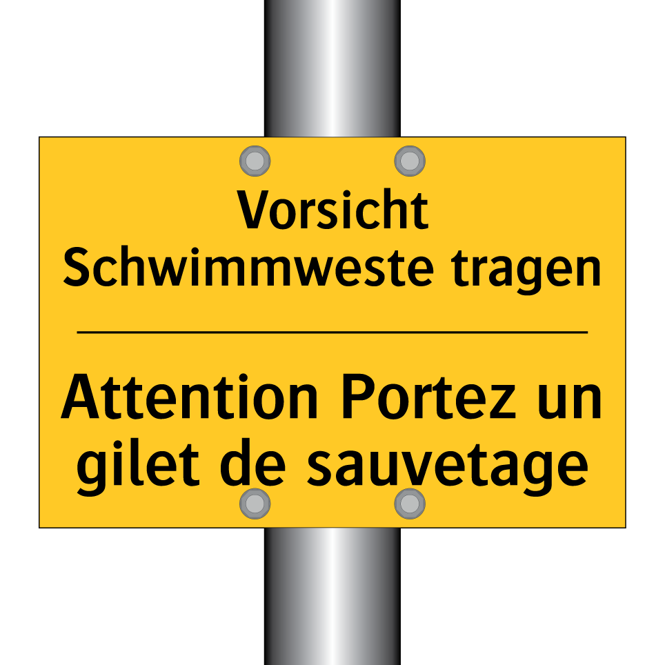 Vorsicht Schwimmweste tragen - Attention Portez un gilet de sauvetage /.../