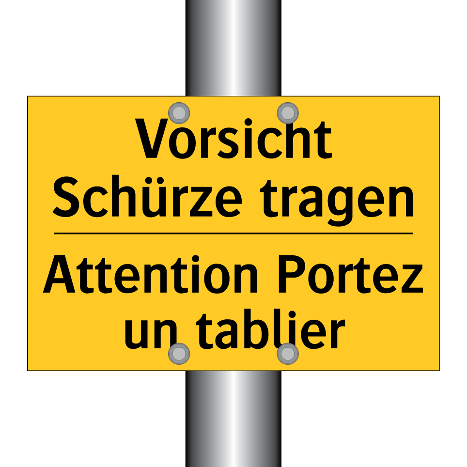 Vorsicht Schürze tragen - Attention Portez un tablier