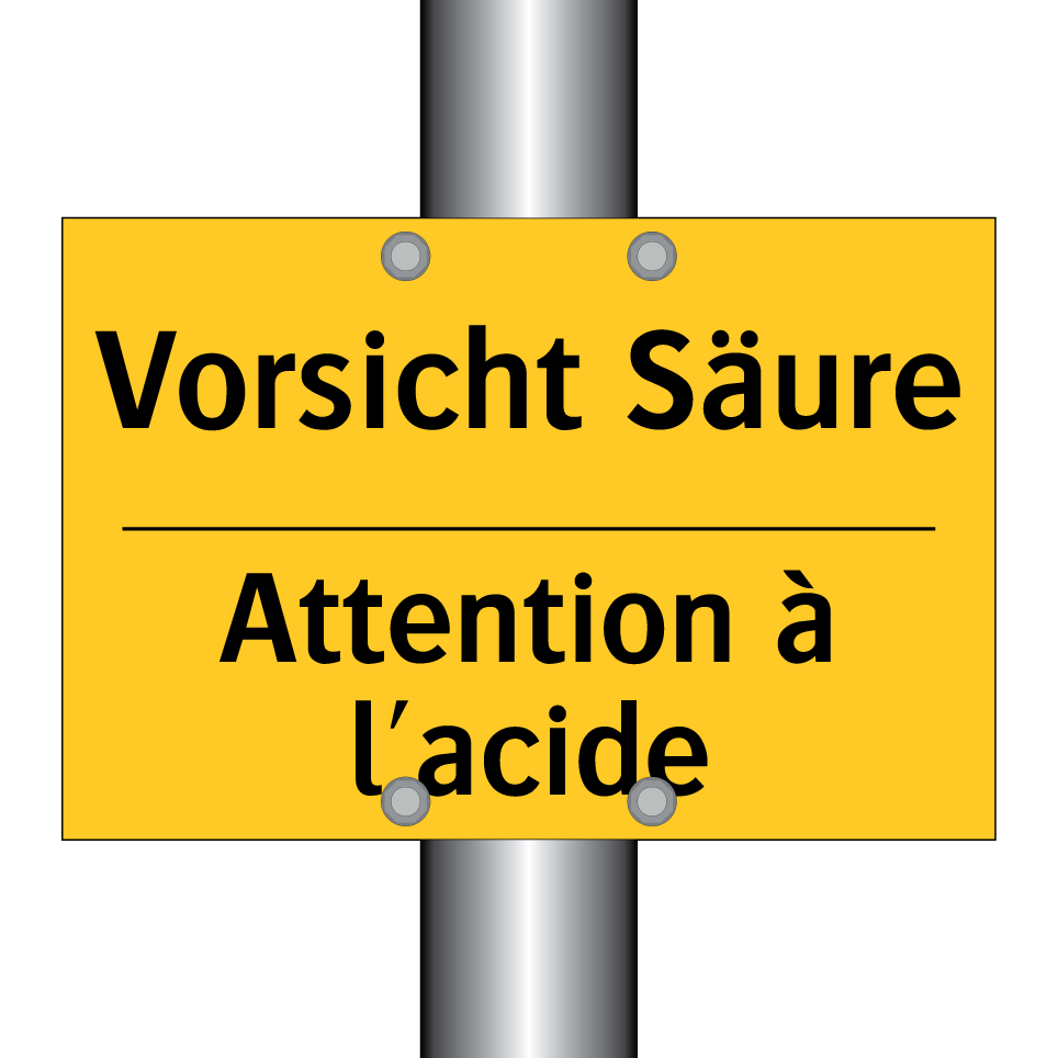 Vorsicht Säure - Attention à l'acide