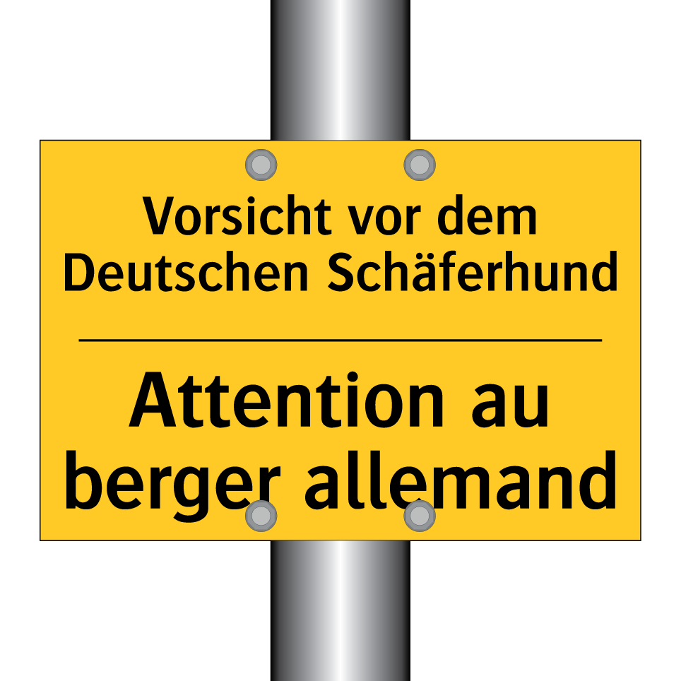 Vorsicht vor dem Deutschen Schäferhund /.../ - Attention au berger allemand