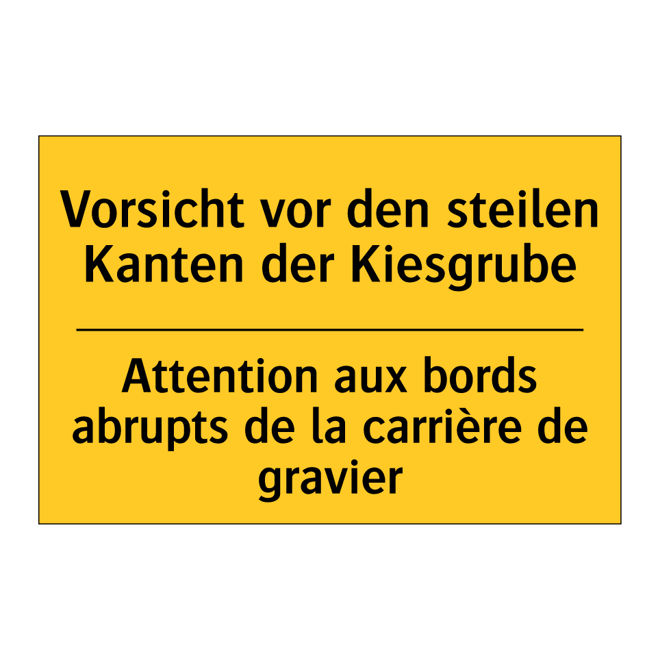 Vorsicht vor den steilen Kanten  /.../ - Attention aux bords abrupts de  /.../