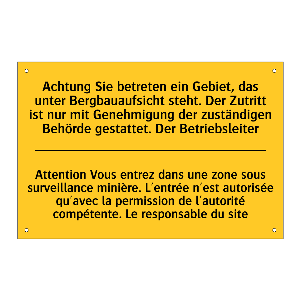 Achtung Sie betreten ein Gebiet,  /.../ - Attention Vous entrez dans une  /.../