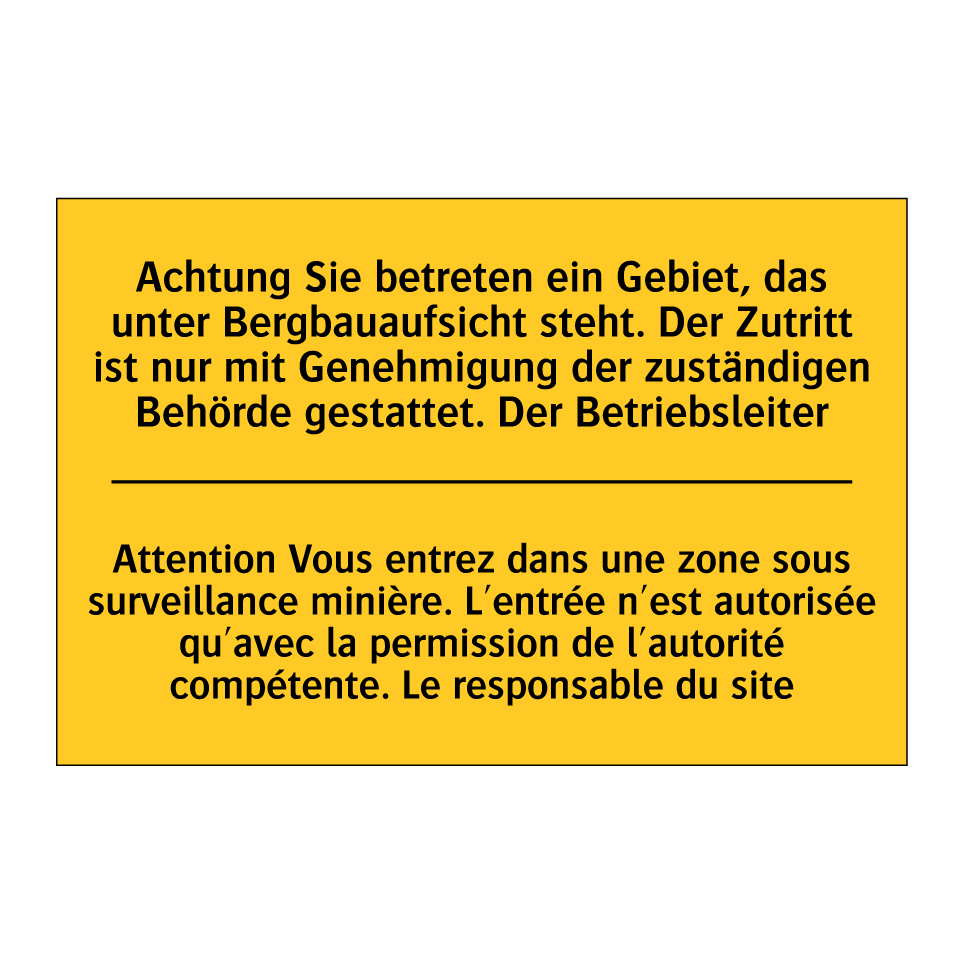 Achtung Sie betreten ein Gebiet,  /.../ - Attention Vous entrez dans une  /.../