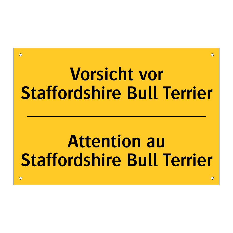 Vorsicht vor Staffordshire Bull  /.../ - Attention au Staffordshire Bull  /.../