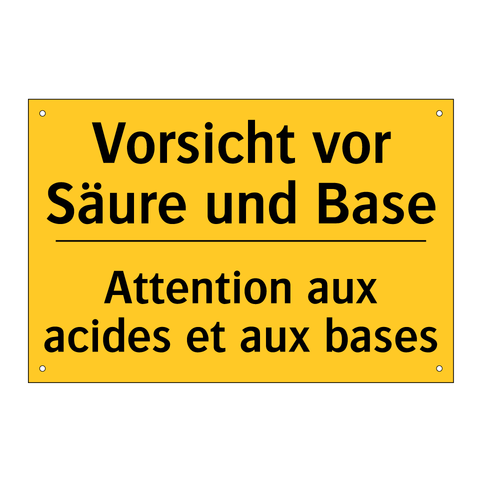 Vorsicht vor Säure und Base - Attention aux acides et aux bases /.../