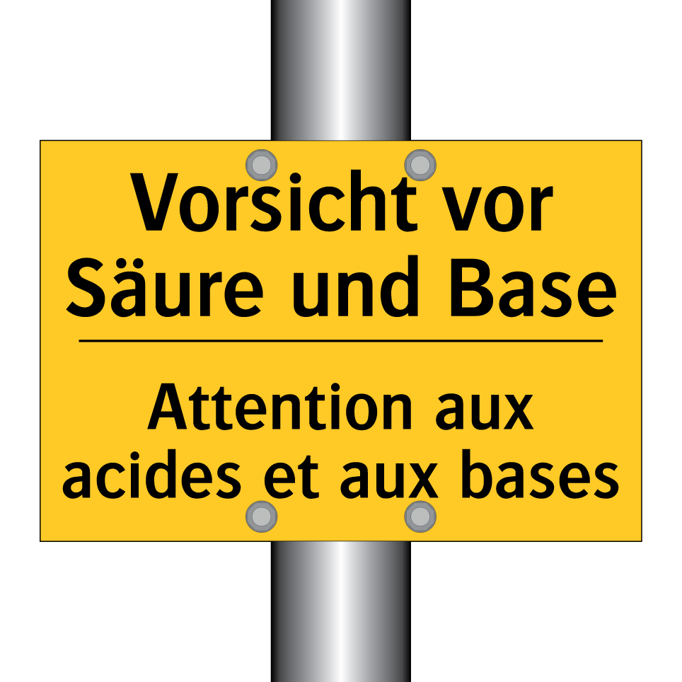 Vorsicht vor Säure und Base - Attention aux acides et aux bases /.../
